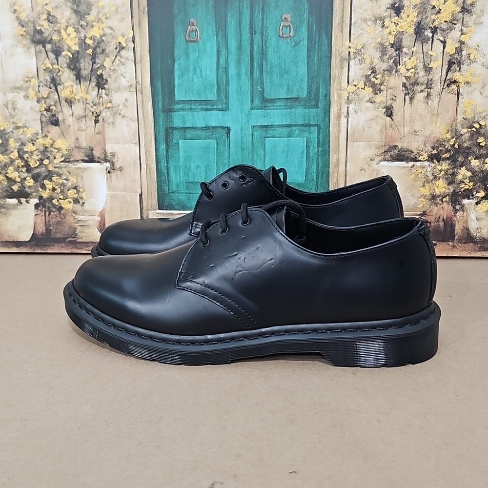NEW Dr Martens 3 Hole Mono Leather Oxford Shoes Black - M 12US / L 13US GB07V